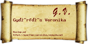 Gyárfás Veronika névjegykártya